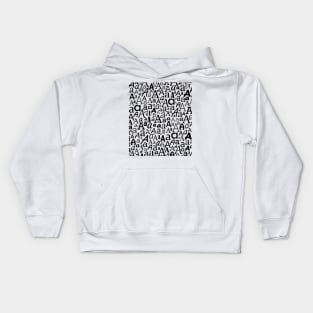 A - Typography (Black) Kids Hoodie